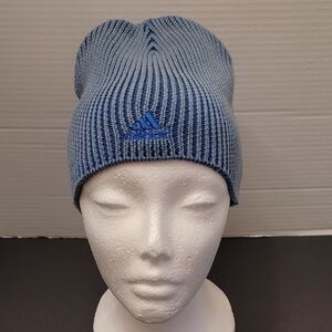 Adidas Light Blue Ribbed Beanie